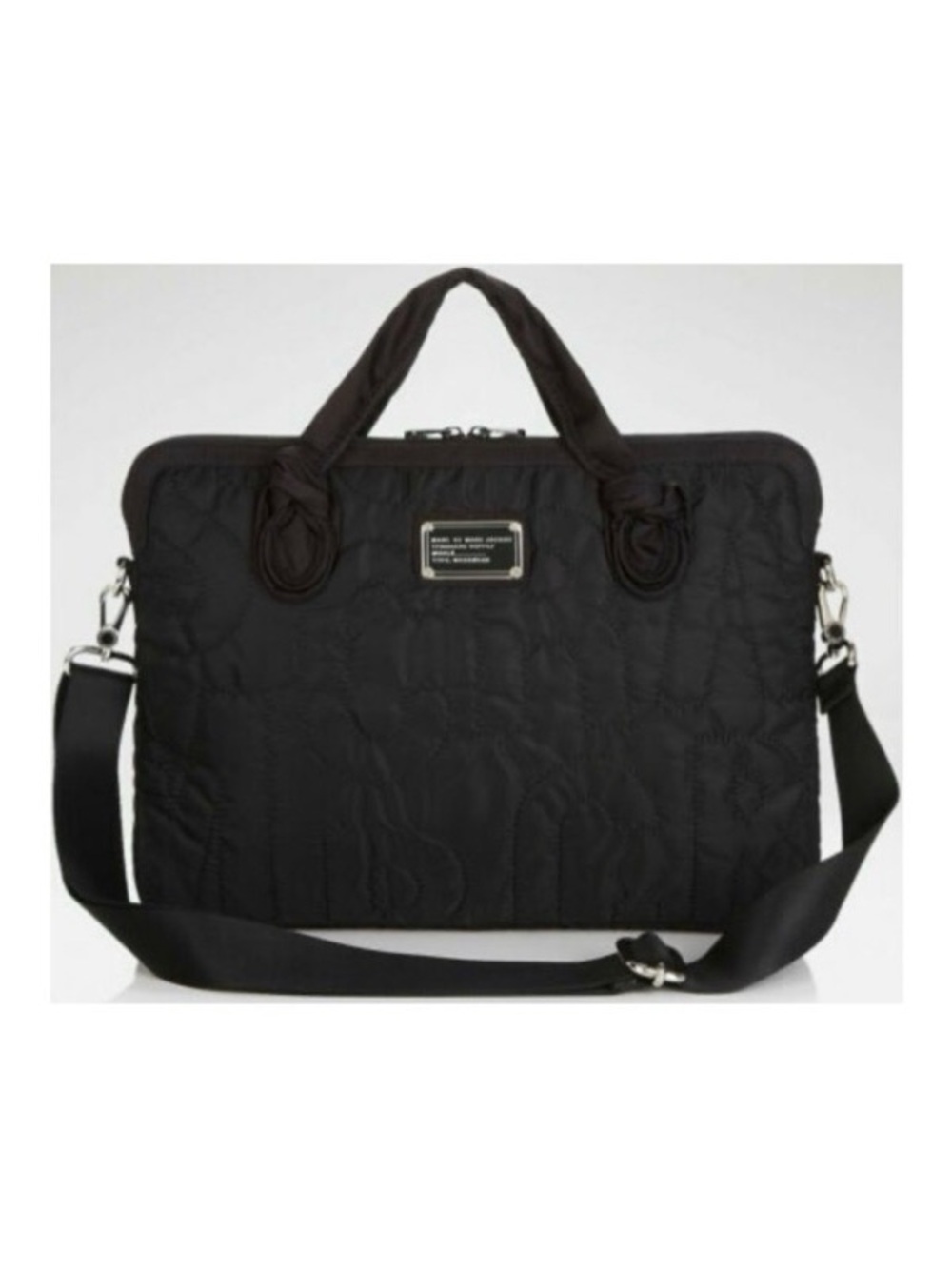 MARC by Marc Jacobs Black Quilted Nylon Laptop Bag